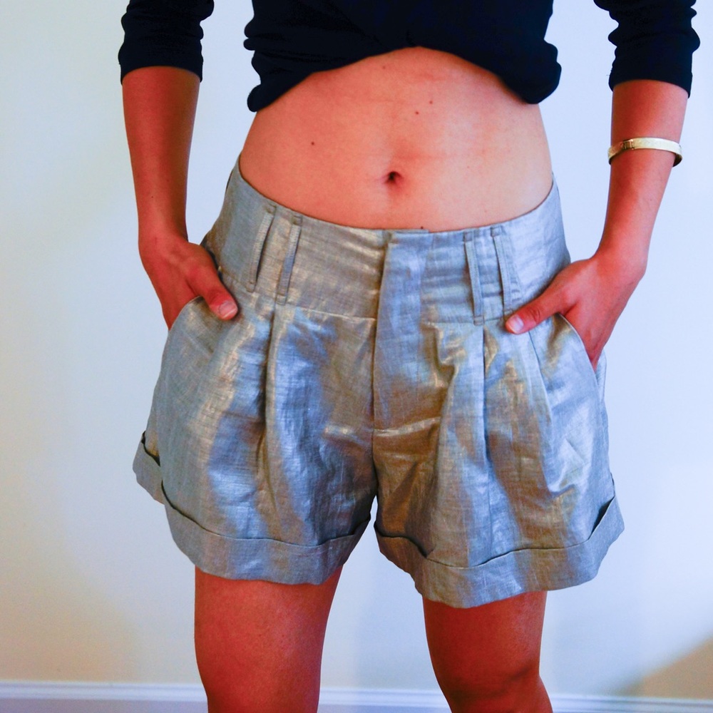 Rebecca Taylor metallic shorts